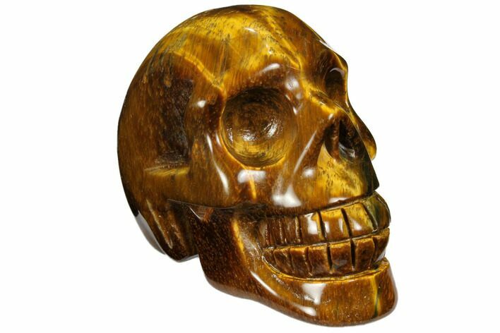 Polished Tiger's Eye Skull - Crystal Skull #111818